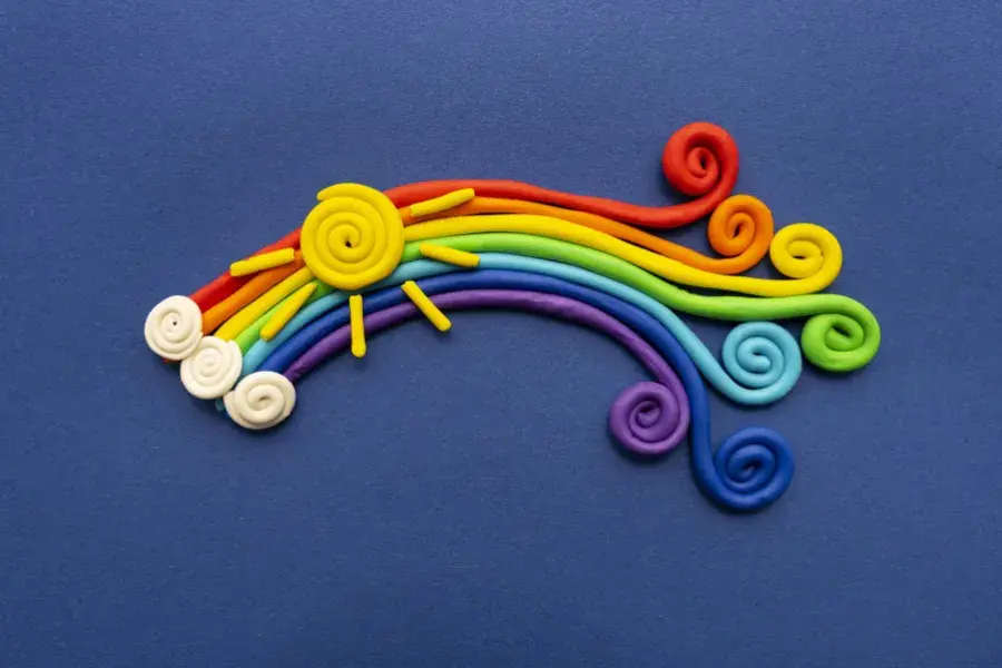Tiny Tribe Rainbow in play dough