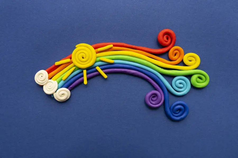 Tiny Tribe Rainbow in play dough
