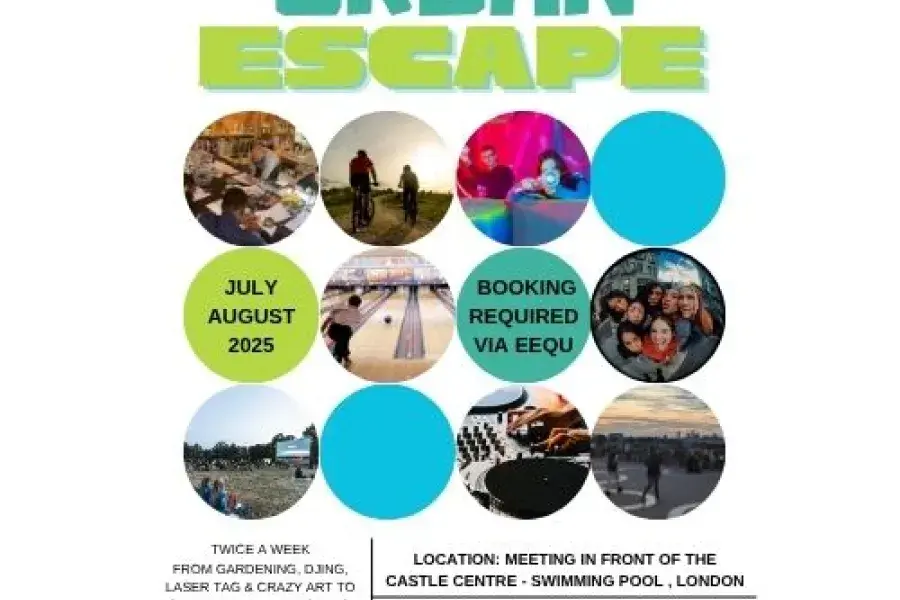 Urban escape poster for July and August programme