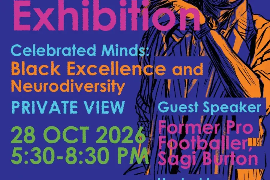 Poster to promote an art exhibition at Oxo Gallery end of October